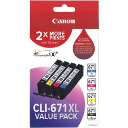 CANON INK CARTRIDGE 671XL Value Pack 