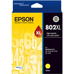 EPSON INK CARTRIDGE 802XL Yellow 