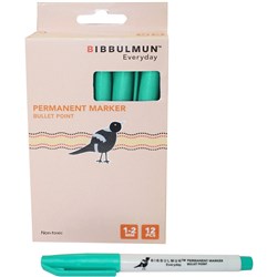 Bibbulmun 100 Permanent Marker Bullet 1-2mm Green  