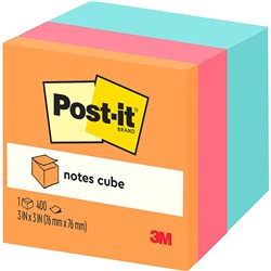 Post it Super Sticky Note 2027-SSGFA 76mm x 76mm 360 Sheets Cube Brights