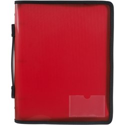 Marbig Zipper Binder A4 3O Ring 25mm With Handle Red
