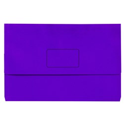 Marbig Slimpick Document Wallet A3 Manilla 30mm Gusset Purple
