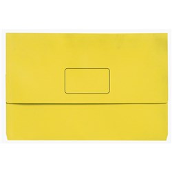 Marbig Slimpick Manilla Document Wallet A3 30mm Gusset Lemon