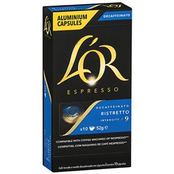 L'OR Espresso Coffee Capsules Decaffeinated Ristretto
