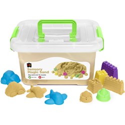 EC Sensory Magic Sand With Moulds 2KG Tub Natural