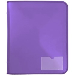 Marbig Zipper Binder With Tech Case A4 25mm 2D Purple