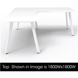 Rapidline Eternity Corner Workstation 1800/1500W x 750D  x 730mmH White/White