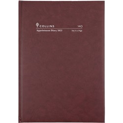 Collins Appointment Diary A4 Day To Page Burgundy