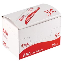 Stat Alkaline AAA Batteries Bulk Box of 24 