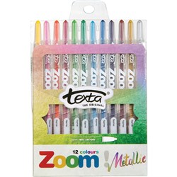 Texta Zoom Twist Crayons Metallic Colours  Pack Of 12