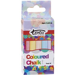 Texta Chalk Assorted Colours Pack of 10 Pack 10