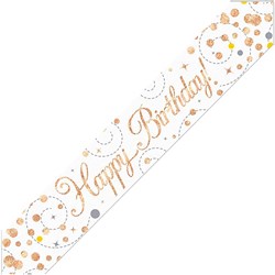 Alpen Banner Happy Birthday Sparkling Fizz 2.7m Rose Gold