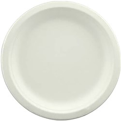 Earth Eco Sugarcane Round Plate White 180mm  Pack of 25