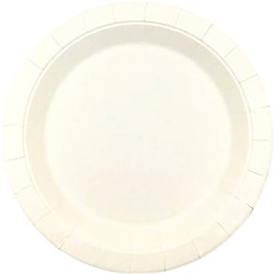 Earth Eco Round Paper Plate White 180mm 