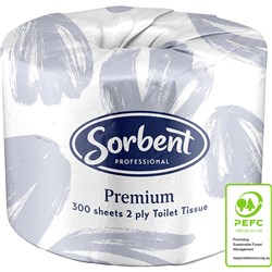 Sorbent Professional Premium  Toilet Tissue Rolls 2 Ply  300 Sheets Carton of 48