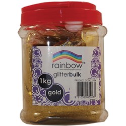 RAINBOW GLITTER BULK 1 KG JAR Gold 