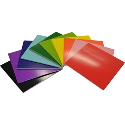 Rainbow Square 203mm 300gsm Flash Card Assorted 