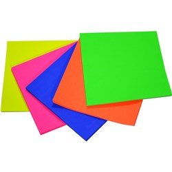 KINDER SHAPES Fluoro Paper Squares 125mm 