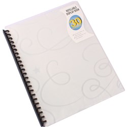 BANTEX Display Book Jewel A4 30 Refillable Pockets Clear