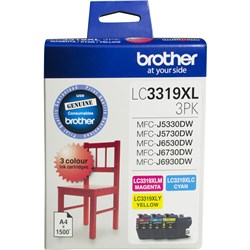 BROTHER INK CARTRIDGE LC-3319XL3PK Colour Pack  