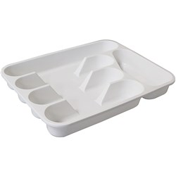 CONNOISSEUR CUTLERY TRAY 5 Compartment White White