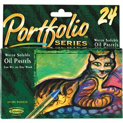 CRAYOLA PORTFOLIO OIL PASTELS 24 Asst Water Soluble 