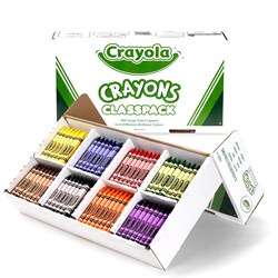 CRAYOLA CRAYONS LARGE 400 Assorted Classpack 8 Colou 