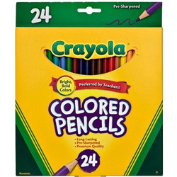 CRAYOLA COLORED PENCILS 24 Full Size Regular 