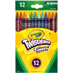 CRAYOLA PENCILS TWISTABLES 12 Assorted Coloured 