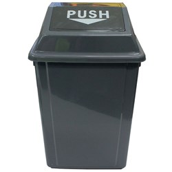 CLEANLINK RUBBISH BIN With Bullet Lid 40Litres Grey  