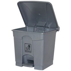 CLEANLINK RUBBISH BIN With Bullet Lid With Pedal 68Litres Grey