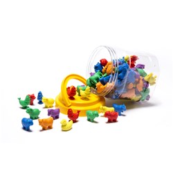 LEARNING CAN BE FUN Farm Animal Counters Jar 108 