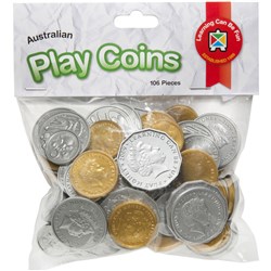 EDVANTAGE PLAY MONEY ENLARGED Life Like Australian Coins 