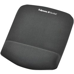 FELLOWES MOUSE PAD WRIST REST Plush Touch Lycra Graphite