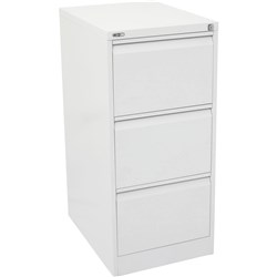 GO 3 DRAWER FILING CABINET H1016mm x W460mm x D620mm White