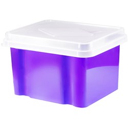 Italplast Storage - File Box Grape Base - Clear Lid 