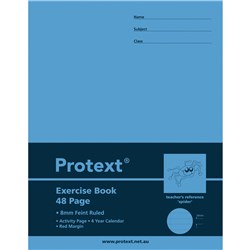 PROTEXT EXRCISE BOOK 225X175MM 8mm Ruled 48pgs Spider 