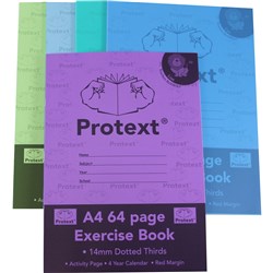 PROTEXT EXERCISE BOOK A4 64pgs 14mm D T Lion 