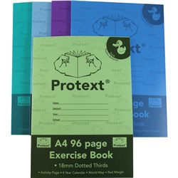 PROTEXT EXERCISE BOOK A4 18mm Dotted Third Duck 96 Pages