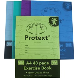 PROTEXT EXERCISE BOOK A4 48pgs 18mm D T Dog 