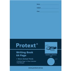 PROTEXT POLY WRITING BOOK 18mm Dotted Thirds 64pg Ant 