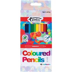 TEXTA COLOURED PENCILS Assorted Bx12 