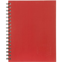 Spirax 512 Hard Cover Notebook A4 Ruled 200 Page Side Opening Red