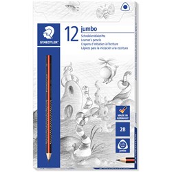 STAEDTLER TRIANGULAR PENCILS Jumbo Graphite 2B - Box of 12 