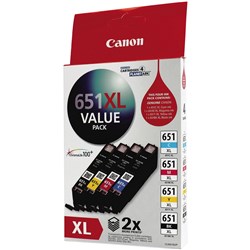 CANON INK CARTRIDGE 651XL Value Pack  