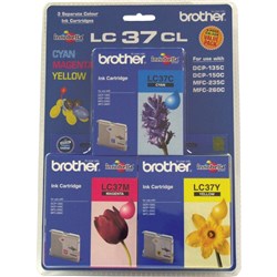 BROTHER INK CARTRIDGE LC-37CL3PK Value Pack Colour  