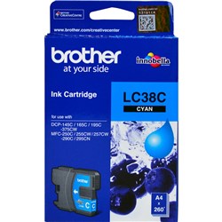 BROTHER INK CARTRIDGE LC-38C Cyan  