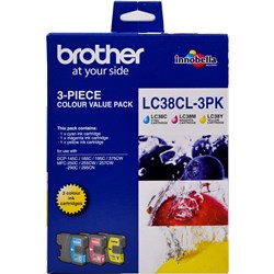 BROTHER INK CARTRIDGE LC-38CL3PK Colour Pack  