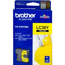 BROTHER INK CARTRIDGE LC-38Y Yellow  