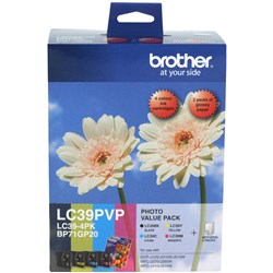 BROTHER INK CARTRIDGE LC-39PVP Photo Value Pack  